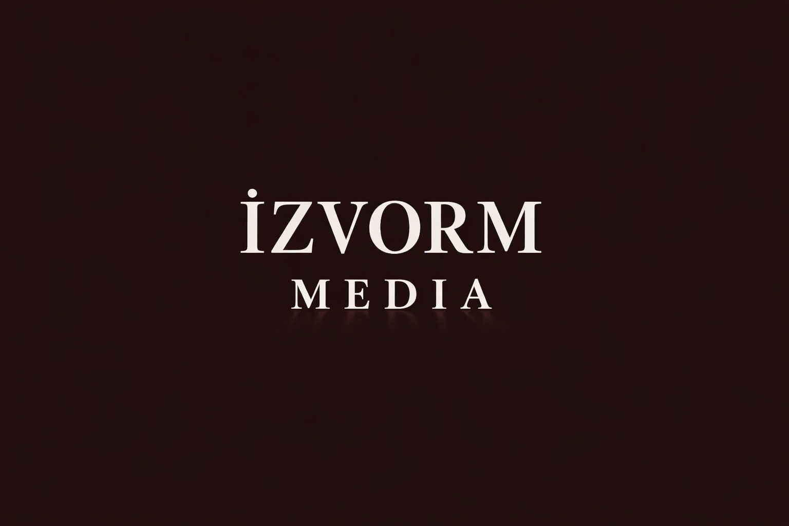 İzvorm Media yapılanmasını temsil eden tipografik logo